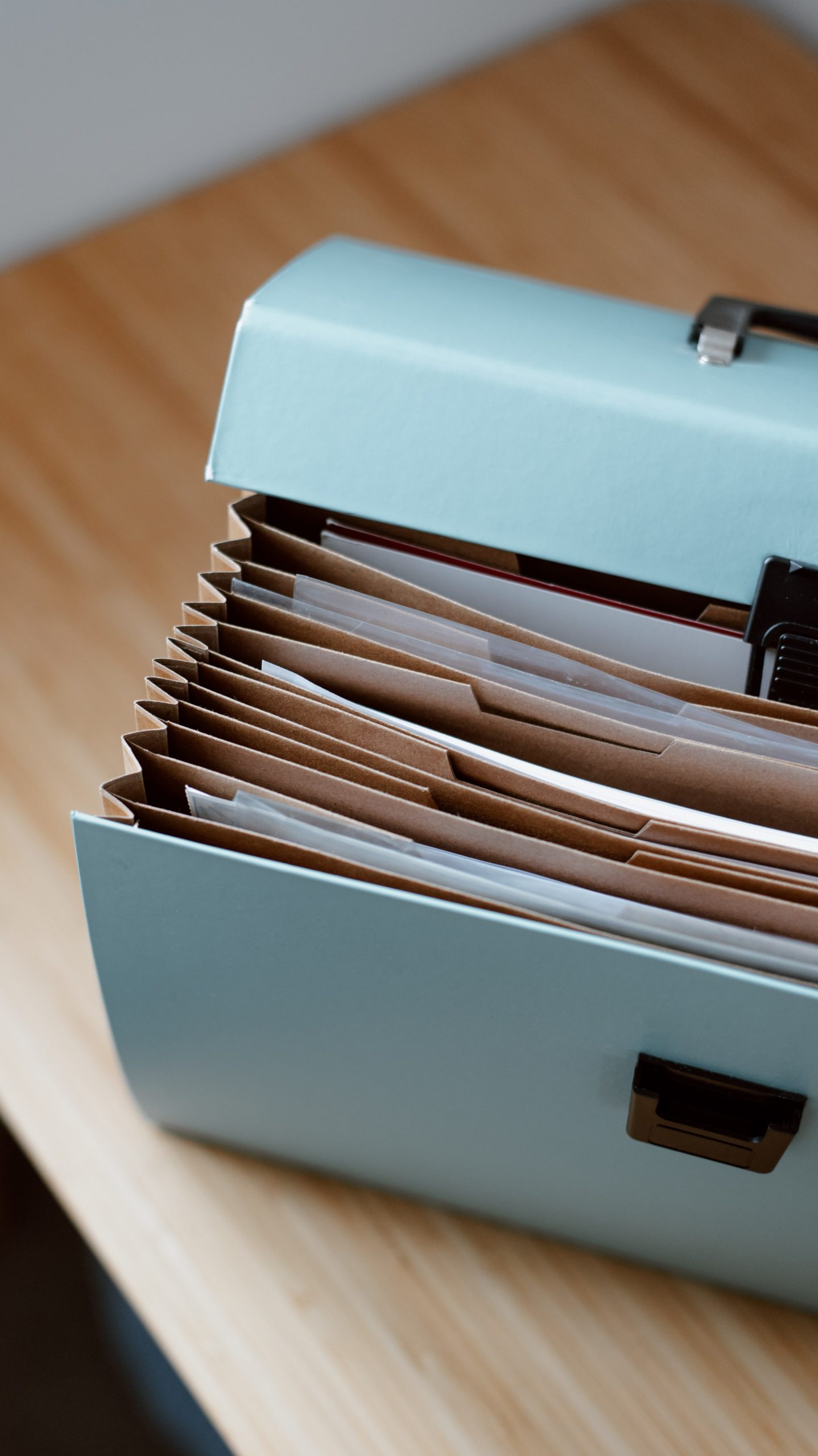 Photographie du design d'un portdocument : toutes mes compétences organisées